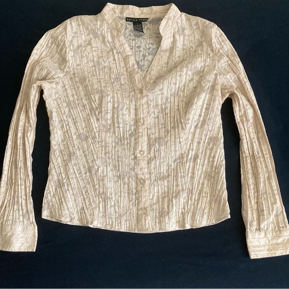 ANTILIA FEMME beige blouse - Picture 7 of 7